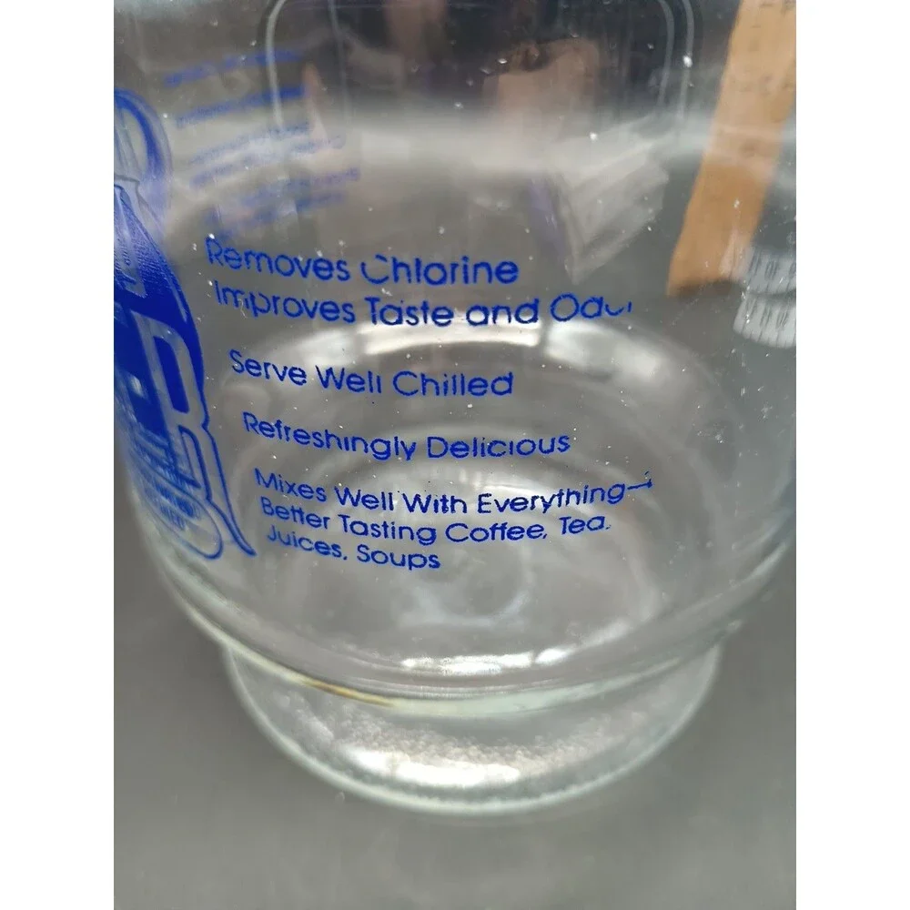 Vtg Libbey NSA Drinking Water Glass Carafe Granular Charcoal